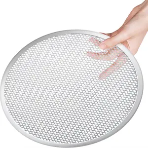 6 7 8 9 10 11 12 13 14 15 16 17 18 19 20 22 inci aluminium Pizza layar kupas/Pizza Mesh Pan