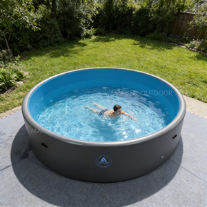 <span class=keywords><strong>Piscine</strong></span> hors sol gonflable Ipoolgo Type 5m <span class=keywords><strong>de</strong></span> diamètre, structure Drop Stitch, profondeur 1,5m, ronde, pour jardin, resort et école - Product Image 3