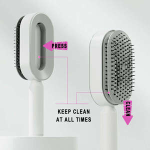<span class=keywords><strong>Brosse</strong></span> <span class=keywords><strong>à</strong></span> <span class=keywords><strong>cheveux</strong></span> autonettoyante personnalisée pour femmes, <span class=keywords><strong>brosse</strong></span> <span class=keywords><strong>à</strong></span> <span class=keywords><strong>cheveux</strong></span> antistatique pour le massage du cuir chevelu avec perte de <span class=keywords><strong>cheveux</strong></span> et airbag, vente en gros - Product Image 2