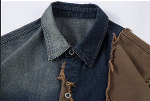Streetwear <span class=keywords><strong>giacca</strong></span> <span class=keywords><strong>camicia</strong></span> in Denim <span class=keywords><strong>Oversize</strong></span>-stile Vintage americano - Product Image 3