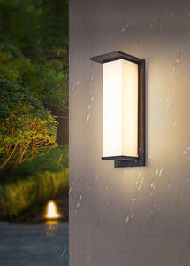 Source de lumière solaire LED murale créative extérieure en acier inoxydable 3000K pour jardin cour villa allée atmosphère PC durable - Product Image 4