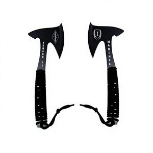 Hache tactique THEWIZ CRAFT, manche enveloppé, acier au carbone, revêtement noir, garantie 3 ans, compacte, pour la survie, DIY - Product Image 4