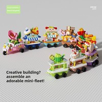 Blocs de construction en plastique miniatures, diorama de ville, bâtiments modernes, jouet éducatif à assembler pour filles de 14 ans et plus, cadeau MZ-438-446