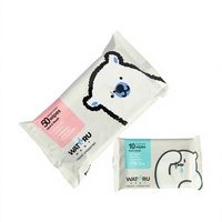 Lingettes humides pour bébés, jetables, pour le soin quotidien de la peau sensible, emballage personnalisé avec impression de dessins animés