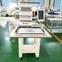 Nouvelle machine à broder industrielle informatisée Gensen à tête unique, 1200 tr/min, 12/15 aiguilles, moteur pour broder les logos de casquettes, les t-shirts et les chapeaux