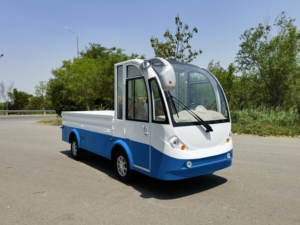 Keranjang sampah elektrik kendaraan transfer tempat sampah truk kargo <span class=keywords><strong>mini</strong></span> dengan pelat belakang fungsional pembersih troli kereta pembersih