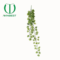 Guirlande de feuilles de Pothos artificielles suspendues, décoration de plafond, toile de fond pour mariage et fête