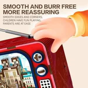 100 pièces de <span class=keywords><strong>puzzle</strong></span> en <span class=keywords><strong>bois</strong></span> <span class=keywords><strong>3D</strong></span> TV, jouets DIY avec lumière, <span class=keywords><strong>tour</strong></span> <span class=keywords><strong>Eiffel</strong></span> éducative, meilleure idée cadeau - Product Image 5