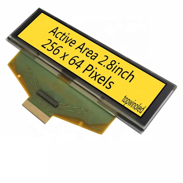 2.8 ''2.8 inch 2.8 inch 256x64 độ phân giải 30 pin vàng màn hình hiển thị oled UG-5664ASYDF01 với I2C SPI song song giao diện SSD1322