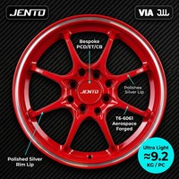 Rines Forjados JENTO Personalizados de 10 Radios, 18 19 20 21 22 Pulgadas, 5x112 5x120 5x114.3, Rojos, para Honda, Audi, BMW, Mercedes, Forja T6-6061