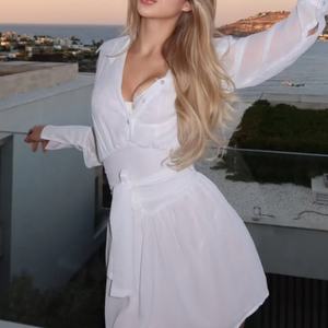 Vestido de Lino de Alta Calidad para Mujer, Estilo Camisero con Cuello Camisero, Cintura Ajustada, Midi, Elegante, Formal, para Negocios, Primavera - Product Image 2