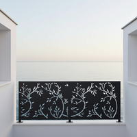 Panneau de balustrade décoratif en métal découpé au laser pour la protection de l'intimité / Balustrade de terrasse / Balustrade d'escalier / Commande sur mesure |   En extérieur ou en intérieur
