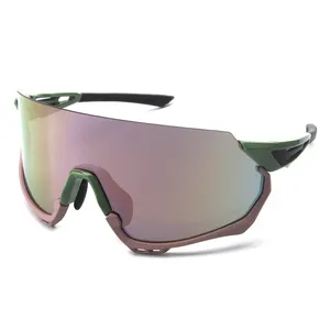 Custom Outdoor Sports Women Bicycle Shield Cycling Eyewear Half Frame Uv400 Bike Cycling Sunglasses