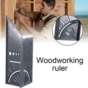ABS ağaç İşleme ölçer cetvel araçları 45 + 90 derece metrik ölçer 3D gönye açı ölçüm kare boyutu ölçü aracı - Product Image 3