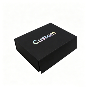 OEM Custom Printed Folding Gift <b>Box</b> with Holographic Stamping Logo & Magnetic Closure for Shoes & Clothing Packaging Wholesale - Product Image 1