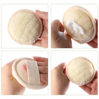 Éponge ovale naturelle et écologique OEM en luffa pour le visage – Usage domestique, exfoliante, portable, pour le corps et le démaquillage