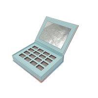 Palette de fards à paupières personnalisée de style livre, boîte d'emballage rigide avec fermeture magnétique, étui pour palette de maquillage