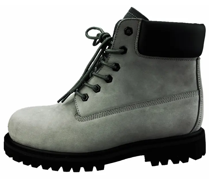 Goodyear Welted Grey Chaussures à bout d'acier Bottes de sécurité au travail pour homme