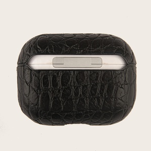 Boman-Piel de cocodrilo de grano superior, acabado con borde plegable, para funda <span class=keywords><strong>airpods</strong></span> - Product Image 3