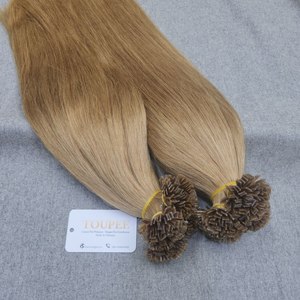 100% Virgin Human Hair Extensions Flat Tip Straight and <b>Body</b> <b>Wave</b> Natural Style Woman's Flat Tip Hair Extensions - Product Image 1