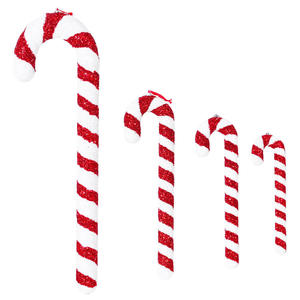 High Quality Factory Christmas Plastic Red White <strong>Candy</strong> <strong>Cane</strong> for <strong>Mini</strong> Christmas Tree and Shopping Mall Window Decoration - Product Image 2