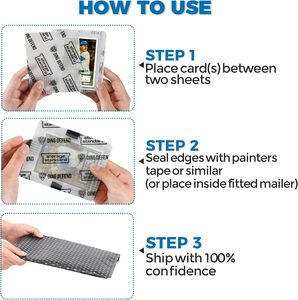 Protections d'expédition pour cartes à collectionner – Inserts en plastique ultra-résistants de qualité supérieure 3,5'' x 4,5'' - Product Image 4