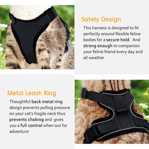 Pet Travel Simple Adjustable <strong>Cat</strong> Vest <strong>Harness</strong> with Iron Polyester Mesh Escape Proof Ribbons Decoration Leash Set for Walking - Product Image 5