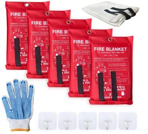 Factory Firefighting Emergency Safety Fiberglass Anti Fire Blankets CE En1869 1.2M X 1.2M Emergency Blanket For Kitchen Home