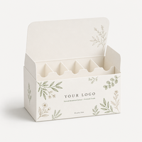Boîte en carton blanc de haute qualité à cinq compartiments avec couvercle rabattable, plateau de séparation personnalisé pour compléments et flacons