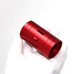 Dissipateur thermique rouge en aluminium, extrusion personnalisée FM oem, enveloppe avec usinage CNC