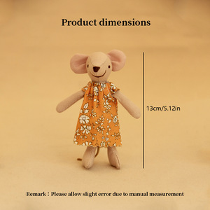 Vente en gros de jouets en peluche de style nordique, petite souris de conte de fées, en coton et lin, en peluche, comme cadeaux - Product Image 3