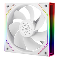 Ventilateur de refroidissement CPU TL-M12 120mm ARGB blanc avec dissipateur thermique 1.8W à roulement à billes pour boîtier d'ordinateur