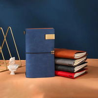 Coffret Cadeau Carnet en Cuir A6 Simplicité Moderne pour Entreprise, Fournitures Créatives pour Étudiants, Stylo Signature Bois de Santal