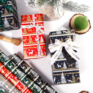 New Design Holiday Gift <b>Wrapping</b> Foil <b>Paper</b> 43*300 cm <b>Roll</b> Birthday Wrap <b>Paper</b> Packaging - Product Image 6