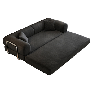 Sofá Cama Convertible con Compresión, Respaldo Acolchado, Reposabrazos, Futón Cómodo, Sofá Modular sin Estructura para Sala de Estar - Product Image 3