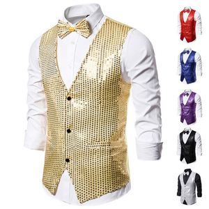 Blouson Bomber Homme Paillettes Brillantes Col en V Soirée Mariage DJ Club Scène Chanteur Toile Unie Teinte - Product Image 2