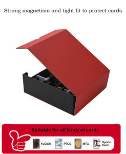 Boîte <span class=keywords><strong>de</strong></span> rangement pour cartes <span class=keywords><strong>de</strong></span> jeu <span class=keywords><strong>de</strong></span> société Torson à <span class=keywords><strong>4</strong></span> compartiments, rouge et blanc, pour TCG et PTCG, capacité <span class=keywords><strong>de</strong></span> 3000+ cartes - Product Image 6