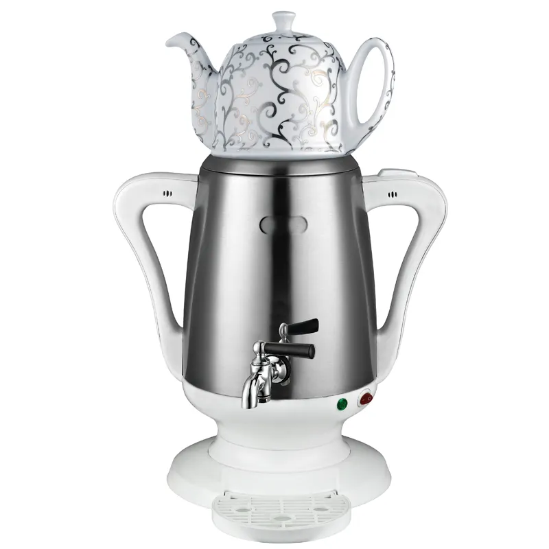 1800W Ce Goedkeuring Hot Koop S/S Elektrische Samovar Turkse Thee Maker Met Keramische Theepot