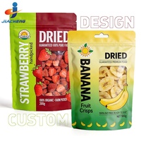 Sachets refermables avec logo personnalisé, finition mate, debout, avec fenêtre transparente, pour emballage de collations lyophilisées, noix, sachets en mylar, doypack