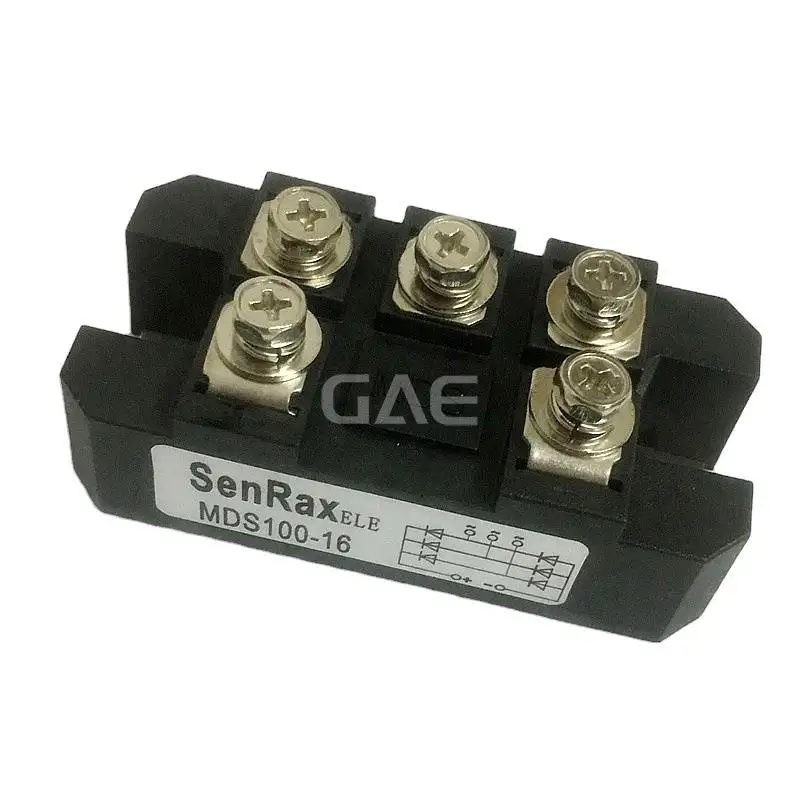 100A MDS100A 1600V MDS100A-16 วงจรเรียงกระแสสามเฟสมอดูลสะพานวงจรเรียงกระแสสําหรับไฟฟ้า