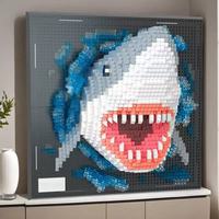 Série d'art mural 3D Wildlife Gallery - Collection de sculptures d'animaux en micro-blocs - Décoration d'intérieur haut de gamme - Blocs de construction pour les 14 ans et plus