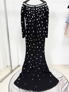 Nouvelle robe longue élégante de haute qualité, à paillettes lourdes, à une épaule, avec des diamants en forme de goutte <span class=keywords><strong>d</strong></span>'<span class=keywords><strong>eau</strong></span>, pour 2025 - Product Image 6