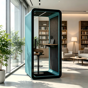 <span class=keywords><strong>Cabine</strong></span> téléphonique insonorisée préfabriquée sur mesure, mini-borne acoustique pour appels privés en centre commercial ou bureau - Product Image 1