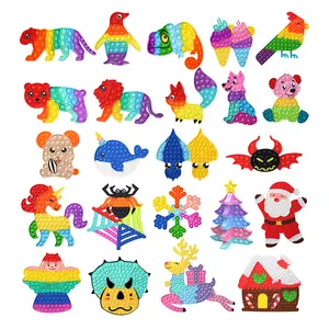 卸売ホットストレスリリーフポップアップバブルフィジェット感覚玩具プッシュポップポッパー20 Cm動物の形バブルプッシュポップキッズフィジェット玩具