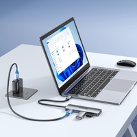 Station d'accueil SAMZHE 5-en-1 PD100W Type-C Thunderbolt 4 Hub Adaptateur Répartiteur USB 4K/60Hz Mini Adaptateur pour Ordinateur Portable iPhone