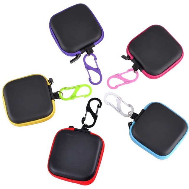 Hot Sale Eva Hard Mini Case Bag Custom Zipper Eva LOGO Earbuds Earphone Hard Case for Storage Cable Earphone