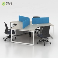 Bureau modulaire moderne en métal avec design convertible et extensible pour plusieurs personnes