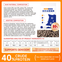Alimento Seco para Gatos Bonina, Alto en Proteínas, Sin Granos, 10 kg, para la Salud Intestinal y el Aumento de Masa Muscular, 18 Meses de Duración, para Todas las Razas de Gatos