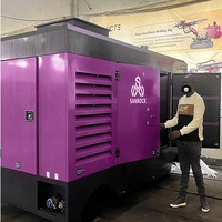 Compresseur d'air à vis diesel 588 kW, haute pression 20 bar, 30 bar, 40 bar, machine de compression d'air portable