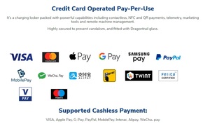Estación de Carga para Exteriores ZEN de 6 Compartimentos, con Pago por Tarjeta, Compatible con Google Pay, <span class=keywords><strong>Visa</strong></span> o MasterCard - Product Image 2
